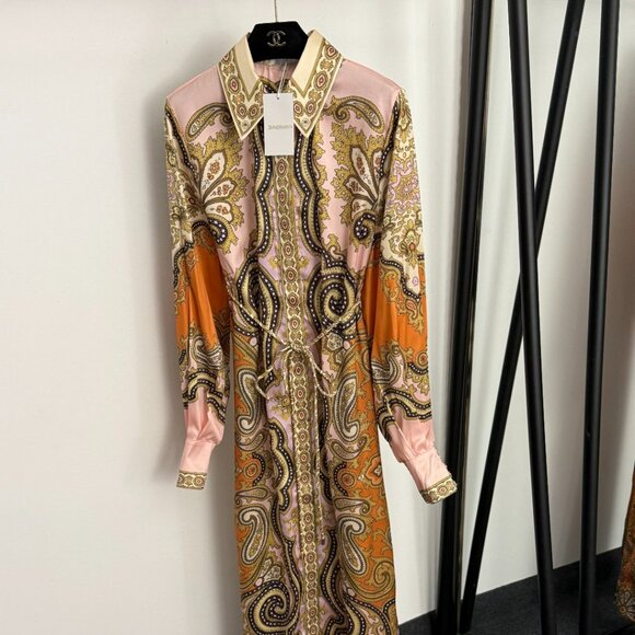 Zimmermann Dresses & Skirts - Zimmermann new tie waist long sleeve shirt dress